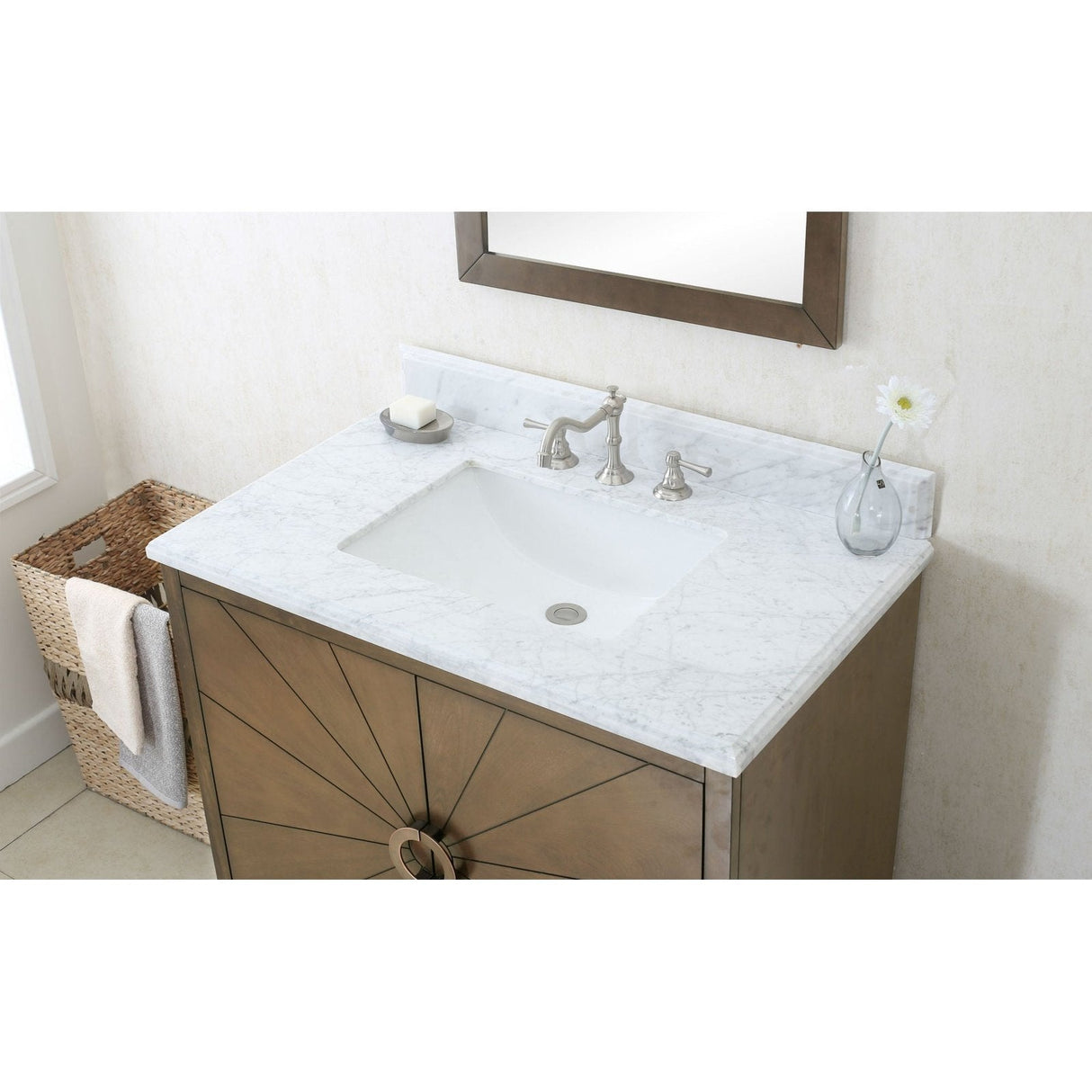 Legion Furniture 36" Antique Coffee Sink Vanity With Wlf7040-37 Top, No Faucet WLF7040-36-CW