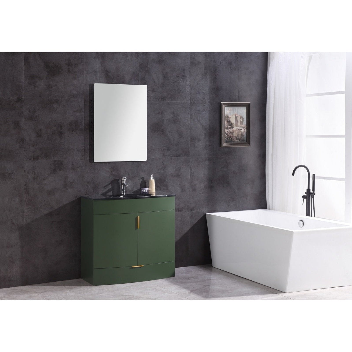 Legion Furniture 36" Vogue Green Bathroom Vanity - Pvc WTM8130-36-VG-PVC