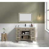 Legion Furniture 48" Light Oak Finish Sink Vanity Cabinet With Carrara White Top WV2248-O