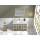 Legion Furniture 48" Light Oak Finish Sink Vanity Cabinet With Carrara White Top WV2248-O