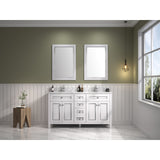 Legion Furniture 60" White Finish Sink Vanity Cabinet With Carrara White Top WV2260-W