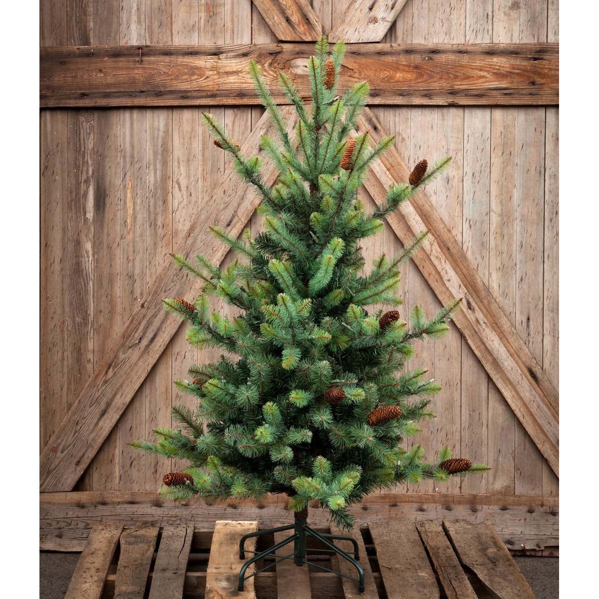 Park Hill Collection Tree Lot 4.5' Park Hill Blue Spruce Pine Tree LED Lights XPQ82163