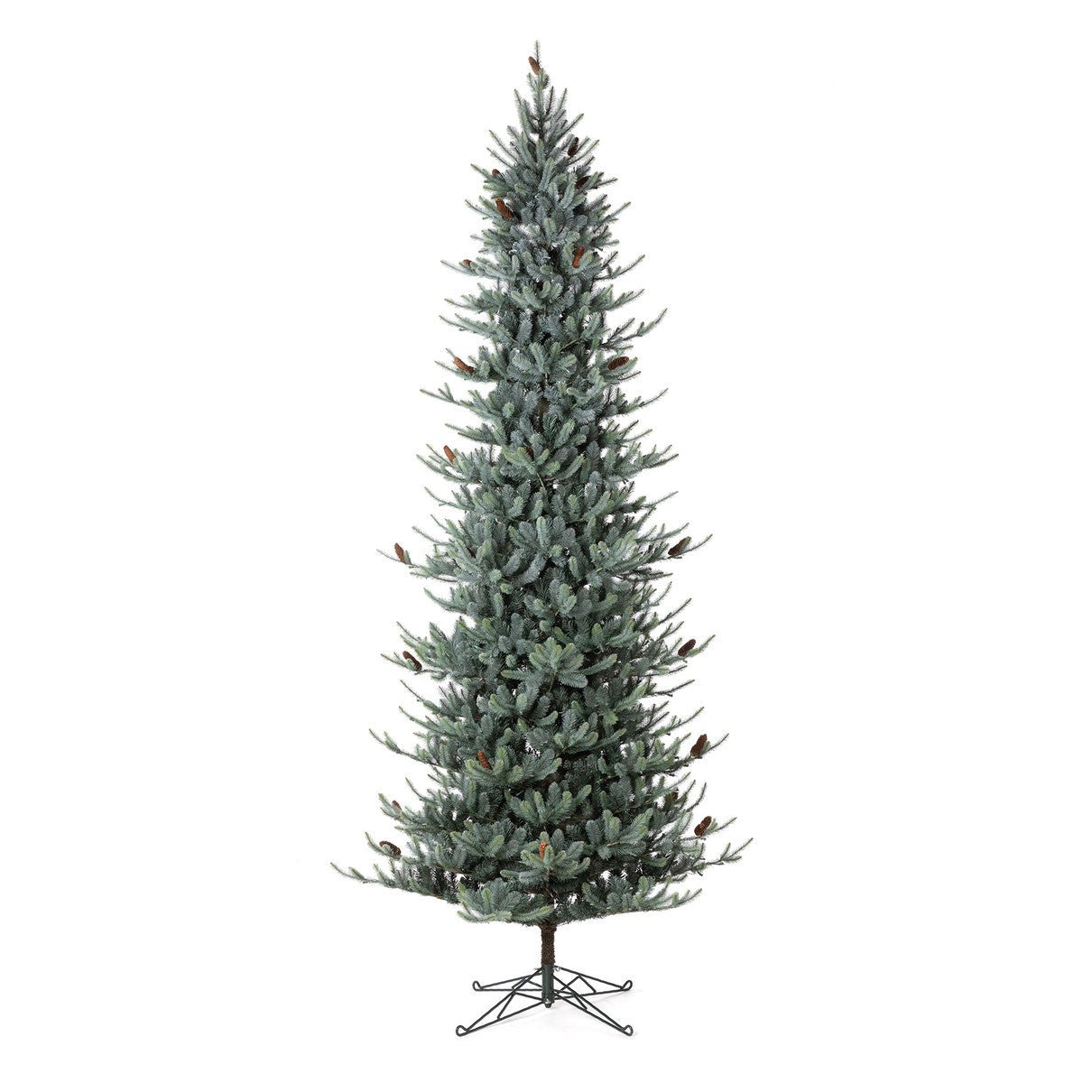 Park Hill Collection Tree Lot 12' Slim Blue Spruce Tree with LED Lights XPQ90688