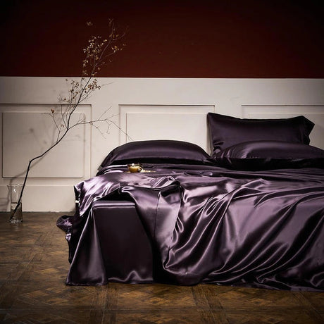 Royalis Purple Luxury Pure Mulberry Silk Bedding Set Duvet Cover Set - Point Design Queen / 2 Pillowcases pointdsgn.com