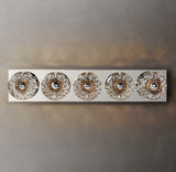 Florit Modern Crystal Ball Glass Grand Linear Wall Sconce