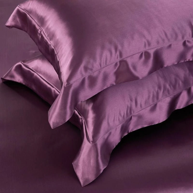 Eloise Japanese Violet Luxury Pure Mulberry Silk Bedding Set