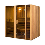 ALEKO Hemlock Indoor Wet Dry 4 Person Steam Room Sauna With Heater - STI4HEM-AP