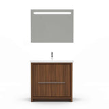 Casa Mare Alessio 32" Bathroom Vanity and Ceramic Sink Combo with LED Mirror