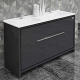 Casa Mare Alessio 60" Bathroom Vanity and Ceramic Sink Combo with LED Mirror