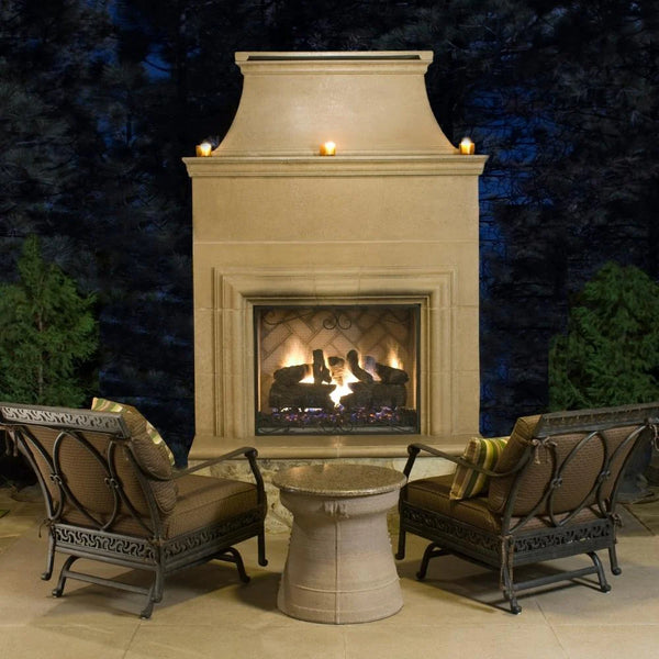 American Fyre Designs Cordova 76-Inch Recessed Hearth Outdoor Gas Fireplace