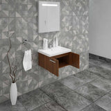 Casa Mare Aspe 32" Bathroom Vanity and Ceramic Sink Combo with LED Mirror