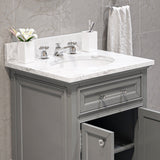 WATER CREATION 24 Inch Cashmere Grey Single Sink Bathroom Vanity From The Derby Collection