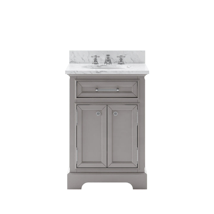 Water Creation Bathroom Vanity Vanity Only WATER CREATION 24 Inch Cashmere Grey Single Sink Bathroom Vanity From The Derby Collection