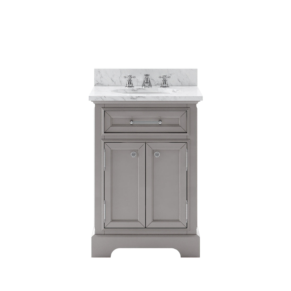 Water Creation Bathroom Vanity Vanity Only WATER CREATION 24 Inch Cashmere Grey Single Sink Bathroom Vanity From The Derby Collection