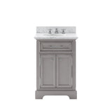 Water Creation Bathroom Vanity Vanity Only WATER CREATION 24 Inch Cashmere Grey Single Sink Bathroom Vanity From The Derby Collection