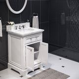 WATER CREATION 24 Inch Pure White Single Sink Bathroom Vanity From The Derby Collection