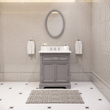 WATER CREATION 30 Inch Cashmere Grey Single Sink Bathroom Vanity From The Derby Collection