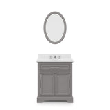 Water Creation Bathroom Vanity Vanity and Mirror WATER CREATION 30 Inch Cashmere Grey Single Sink Bathroom Vanity From The Derby Collection