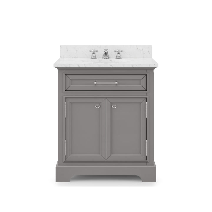 Water Creation Bathroom Vanity Vanity Only WATER CREATION 30 Inch Cashmere Grey Single Sink Bathroom Vanity From The Derby Collection