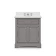 Water Creation Bathroom Vanity Vanity Only WATER CREATION 30 Inch Cashmere Grey Single Sink Bathroom Vanity From The Derby Collection