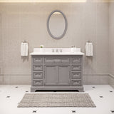 WATER CREATION 48 Inch Cashmere Grey Single Sink Bathroom Vanity From The Derby Collection