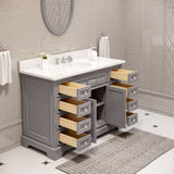 WATER CREATION 48 Inch Cashmere Grey Single Sink Bathroom Vanity From The Derby Collection