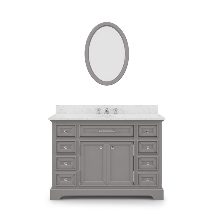 Water Creation Bathroom Vanity Vanity and Mirror WATER CREATION 48 Inch Cashmere Grey Single Sink Bathroom Vanity From The Derby Collection