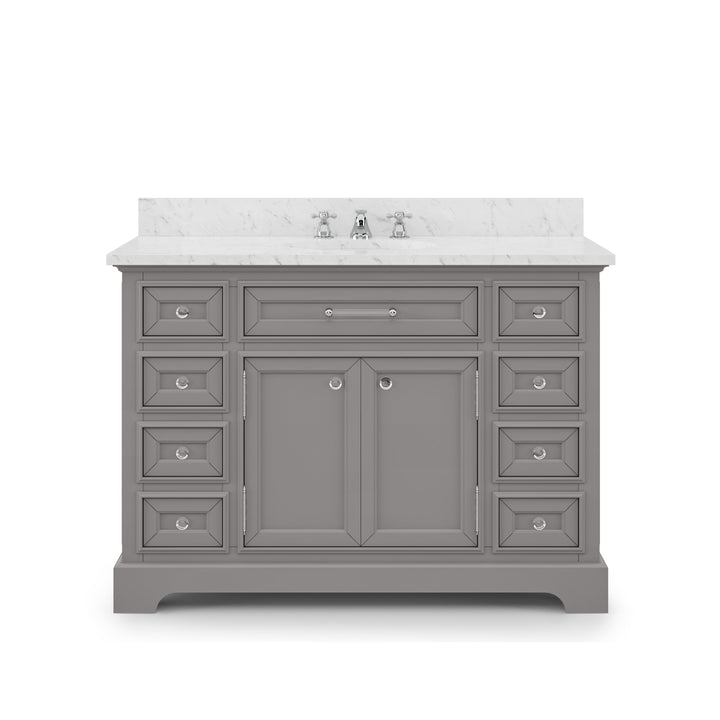 Water Creation Bathroom Vanity Vanity Only WATER CREATION 48 Inch Cashmere Grey Single Sink Bathroom Vanity From The Derby Collection