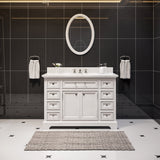 WATER CREATION 48 Inch Pure White Single Sink Bathroom Vanity From The Derby Collection