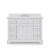 Water Creation Bathroom Vanity Vanity Only WATER CREATION 48 Inch Pure White Single Sink Bathroom Vanity From The Derby Collection