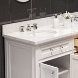 WATER CREATION 60 Inch Pure White Double Sink Bathroom Vanity From The Derby Collection