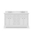 Water Creation Bathroom Vanity Vanity Only WATER CREATION 60 Inch Pure White Double Sink Bathroom Vanity From The Derby Collection