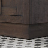 WATER CREATION Chestnut 24 In. Single Sink Carrara White Marble Countertop Vanity In Brown Oak