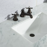 WATER CREATION Elizabeth 48-Inch Single Sink Carrara White Marble Vanity In Cashmere Grey