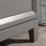 WATER CREATION Elizabeth 48-Inch Single Sink Carrara White Marble Vanity In Cashmere Grey