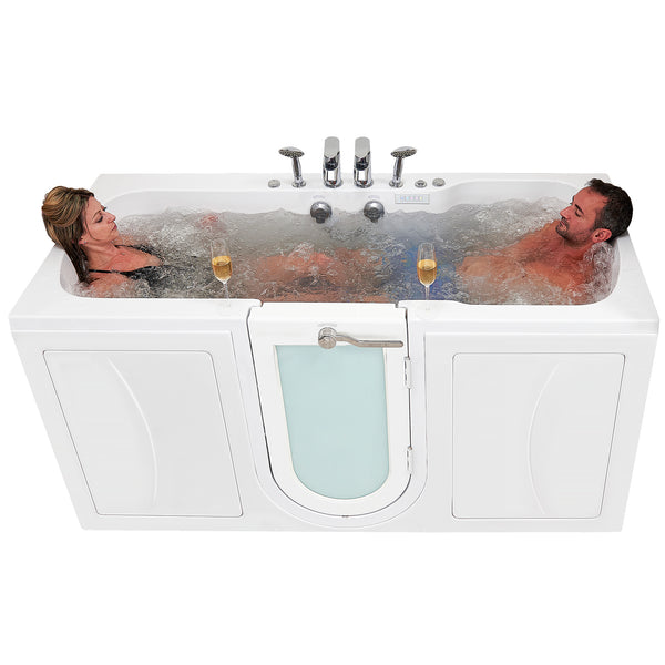 Ella's Bubbles Big4Two 36"x80" Hydro + Air Massage w/ Independent Foot Massage Acrylic Two Seat Walk-In-Bathtub