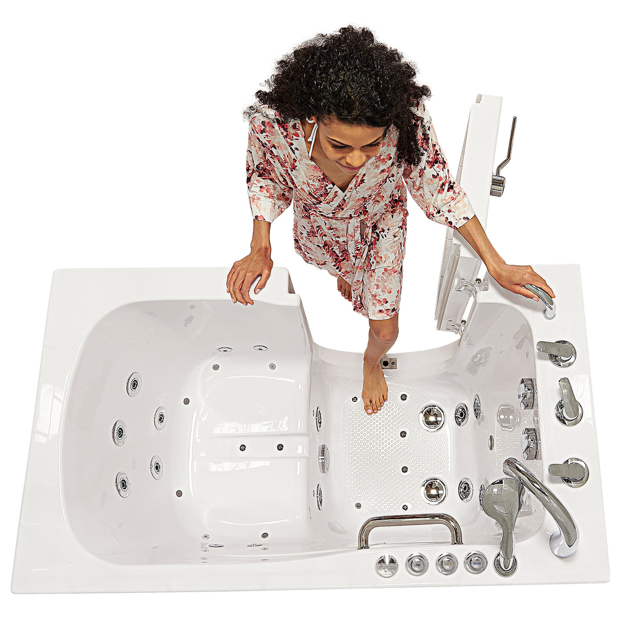 Ella's Bubbles Capri 30"x52" Acrylic Air and Hydro Massage Walk-In Bathtub