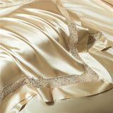 Willa Gold Modern Satin Egyptian Cotton Duvet Cover Set