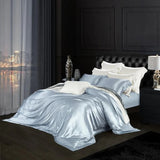 Eloise Bali Blue Luxury Pure Mulberry Silk Bedding Set