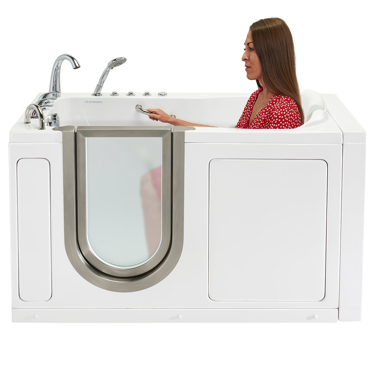 Ella's Bubbles Deluxe 30"x55" Acrylic Air and Hydro Massage Walk-In Bathtub