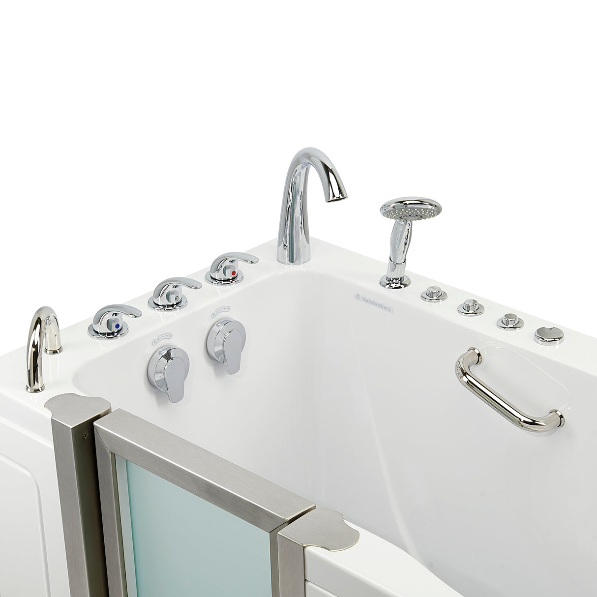 Ella's Bubbles Deluxe 30"x55" Acrylic Air and Hydro Massage Walk-In Bathtub