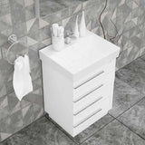 Casa Mare Domenico 24" Bathroom Vanity and Ceramic Sink Combo with LED Mirror