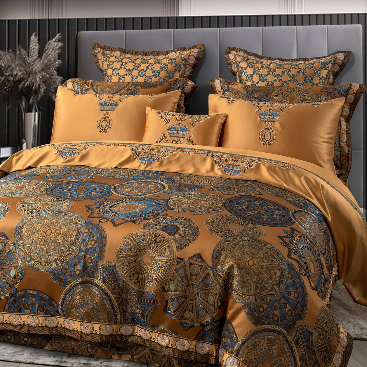 Khronom Luxury Satin Cotton Duvet Cover Set