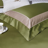 Sinatra Green Egyptian Cotton Duvet Cover Set