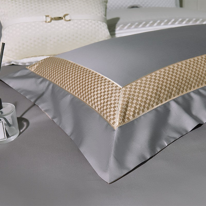 Sinatra Grey Egyptian Cotton Duvet Cover Set