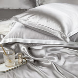 Zenith Grey Luxury Pure Mulberry Silk Bedding Set