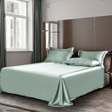 Zenith Aqua Green Luxury Pure Mulberry Silk Bedding Set