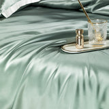 Zenith Aqua Green Luxury Pure Mulberry Silk Bedding Set