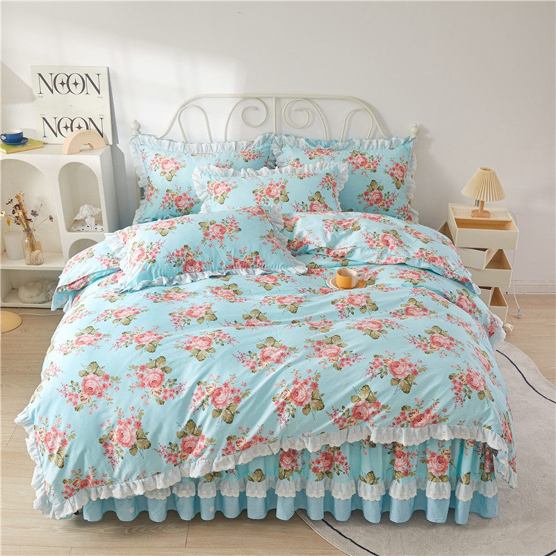 Anais Ruffled Cotton Duvet Cover Set