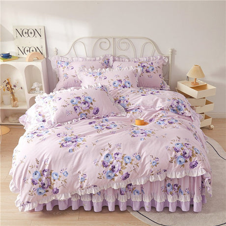 Rafaella Ruffled Cotton Duvet Cover Set